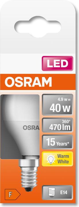 Produktbild Osram Led Star Classic P (E14, 4.90 W, 470 lm, 1 x, F)