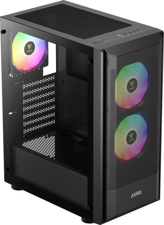 Actual product image Gamdias Boitier Moyen Tour ATX Aura GC6 RGB avec panneau vitré (Noir) (ATX, mATX, Mini-ITX)