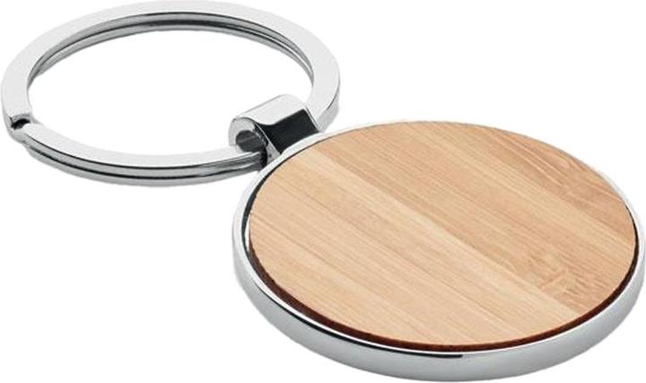 Actual product image MidOcean Ballarat Round Bamboo Keyring