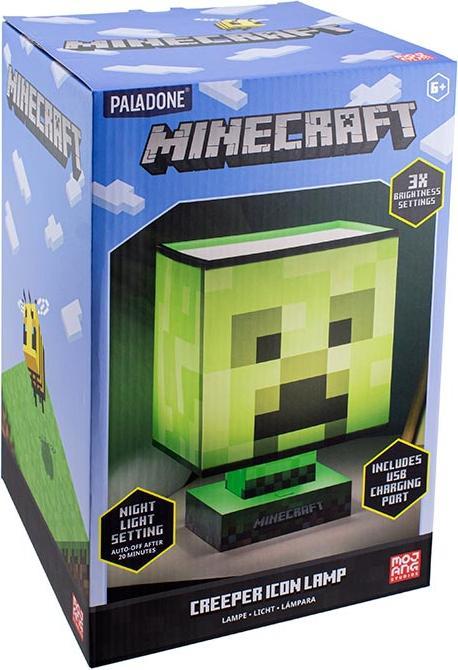 Paladone Products Minecraft: Creeper Icoon Lamp met USB-oplader