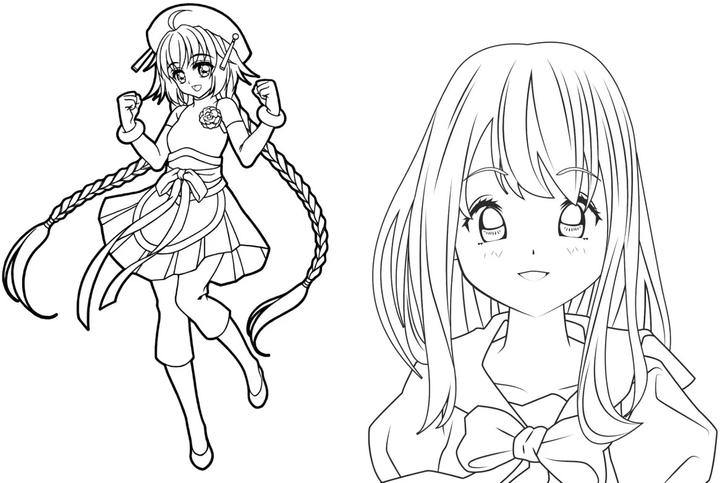 Image du produit Livre de coloriage manga extra épais avec des autocollants pour être créatif et se détendre pour