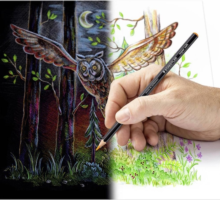Immagine prodotto Staedtler Matita colorata morbida 12ST (Arancia, Bordeaux, Verde, Nero, Red, Giallo, Azzurro, Brown, 12 x)
