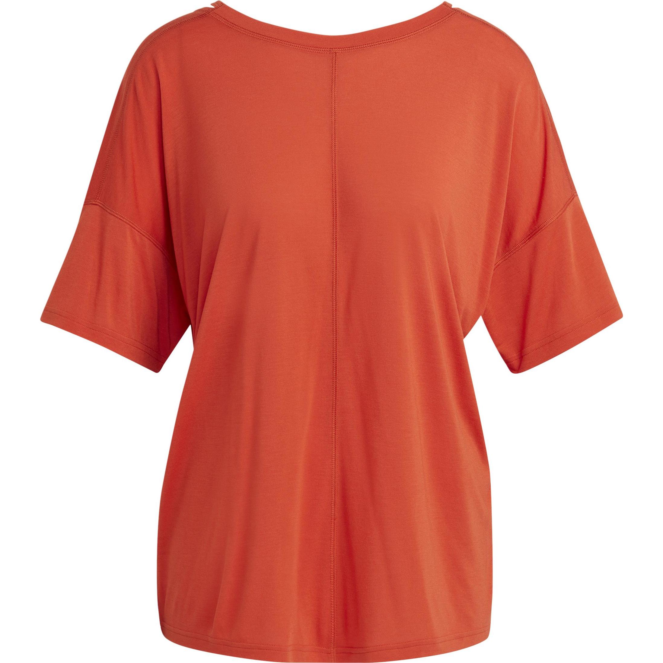 adidas, Damen, Funktionsshirt, W Yoga Studio Open Tee Damen T-Shirt (L), Rot, L