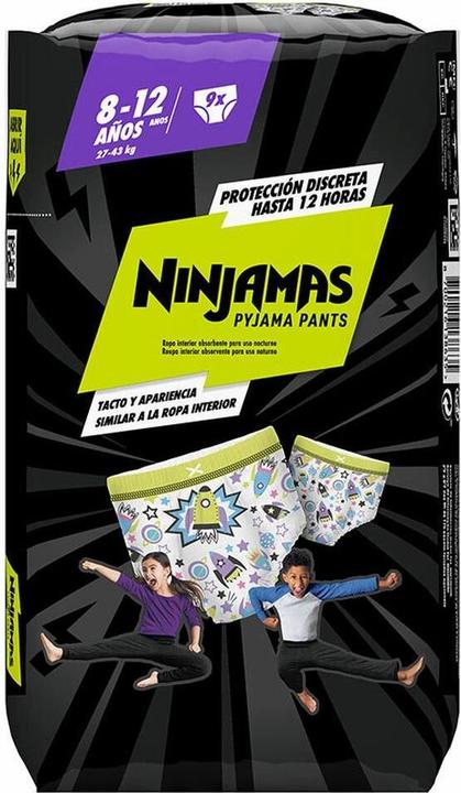 Dodot Ninjamas Pants For Ages 8-12 Years, Weight 27-43 Kg, Pack Of 9 (Size 8, 9 pcs.)