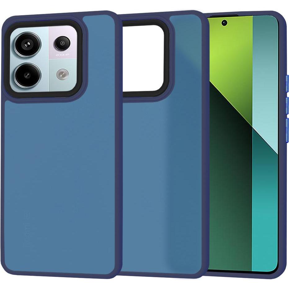 Techsuit - HaloFrost Series - Xiaomi Redmi Note 13 Pro 5G / Poco X6 - Deep Blue (Xiaomi Poco X6), Cover smartphone, Blu