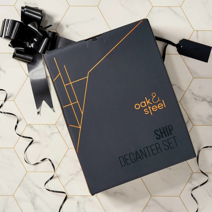 Image du produit Oak & Steel Verres à whisky et décanteurs Bateau (1 l)