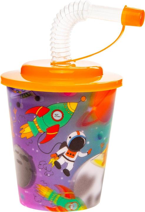 LG-Imports Becher mit Deckel und Strohhalm, 12 Stück. (12x)