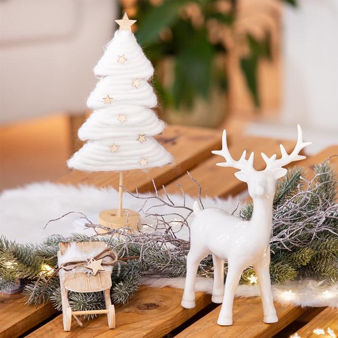 Thumbnail - MICA Living, Weihnachtsdeko, Deko-Schlitten - aus Holz - ca. 17 x 7 x 6 cm