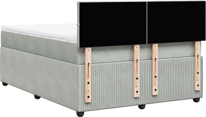Actual product image VidaXL Bo x spring bed with mattress 140 x 190 cm velvet (140 x 190 cm, 140 x 190 cm)