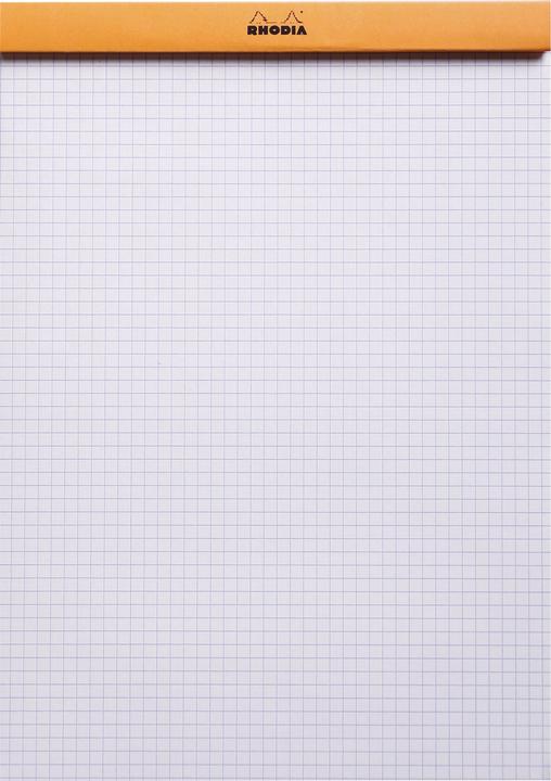 Actual product image Rhodia Blocks stapled 80g Basics (A4, Checked)