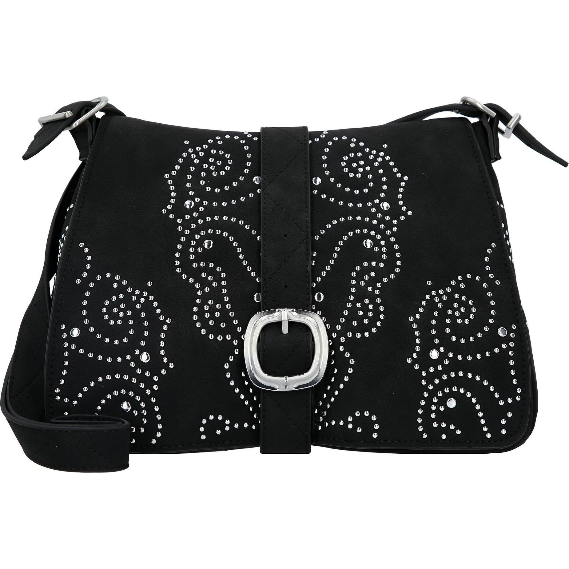 Desigual, Damen, Handtasche, Poker Face Posadas Schultertasche 29 cm, Schwarz
