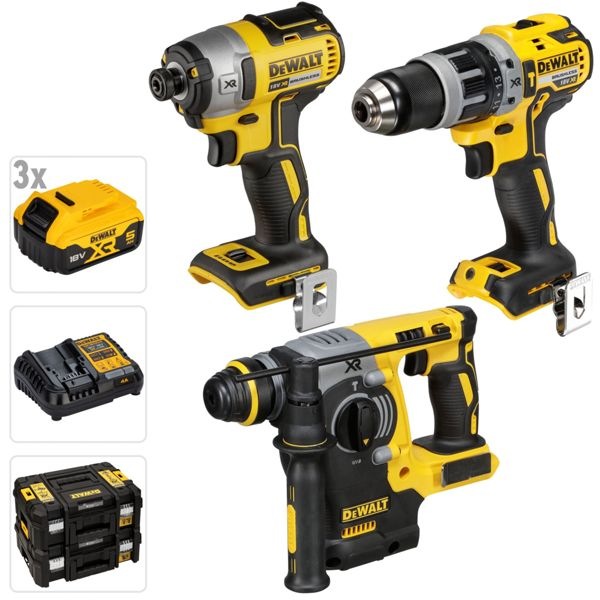 Actual product image DeWalt Combo Set DCK368P3T-QW (Rechargeable battery operated)