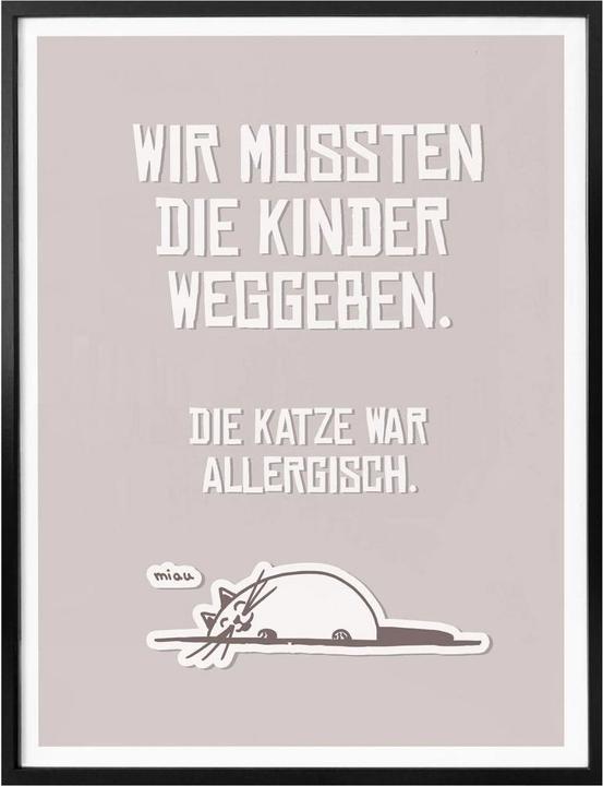 Immagine prodotto Trenddeko Abbiamo dovuto dare via i bambini - gatto (50 x 60 cm)