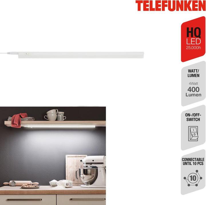 Produktbild Telefunken LED Unterbauleuchte, weiss, 1xLED-Platine/8W (800 lm)