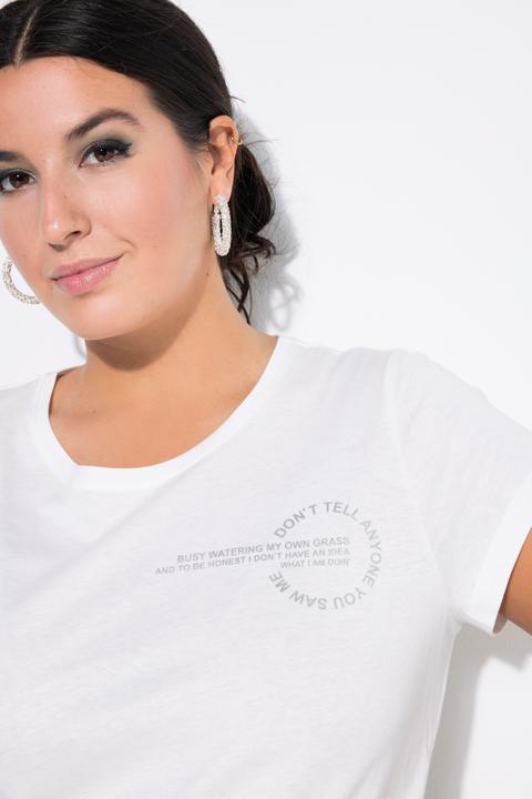 Produktbild Studio Untold T-Shirt, Slim Shape, silberner Circle-Print (60)