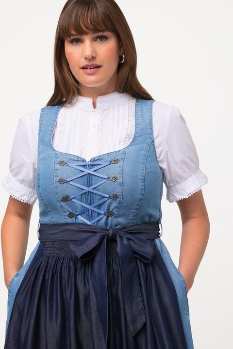 Produktbild Ulla Popken Dirndl, Lyocell, 2 Schürzen, Carree-Ausschnitt, ärmellos (52)