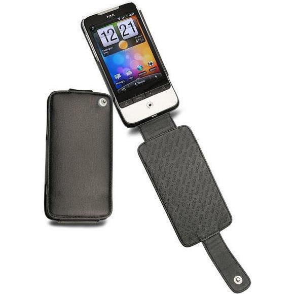 Noreve Lederschutzhülle vertikal (HTC Desire C), Smartphone Hülle, Schwarz