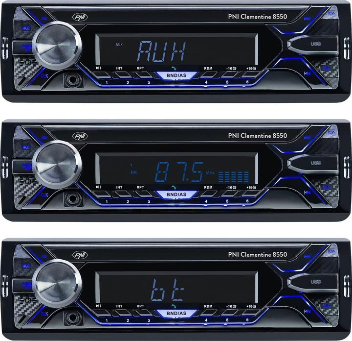 Actual product image PNI Car radio MP3 player Clementine 8550BT, detachable face, 4x45 W, 12 V, 1 DIN, with SD, USB, A