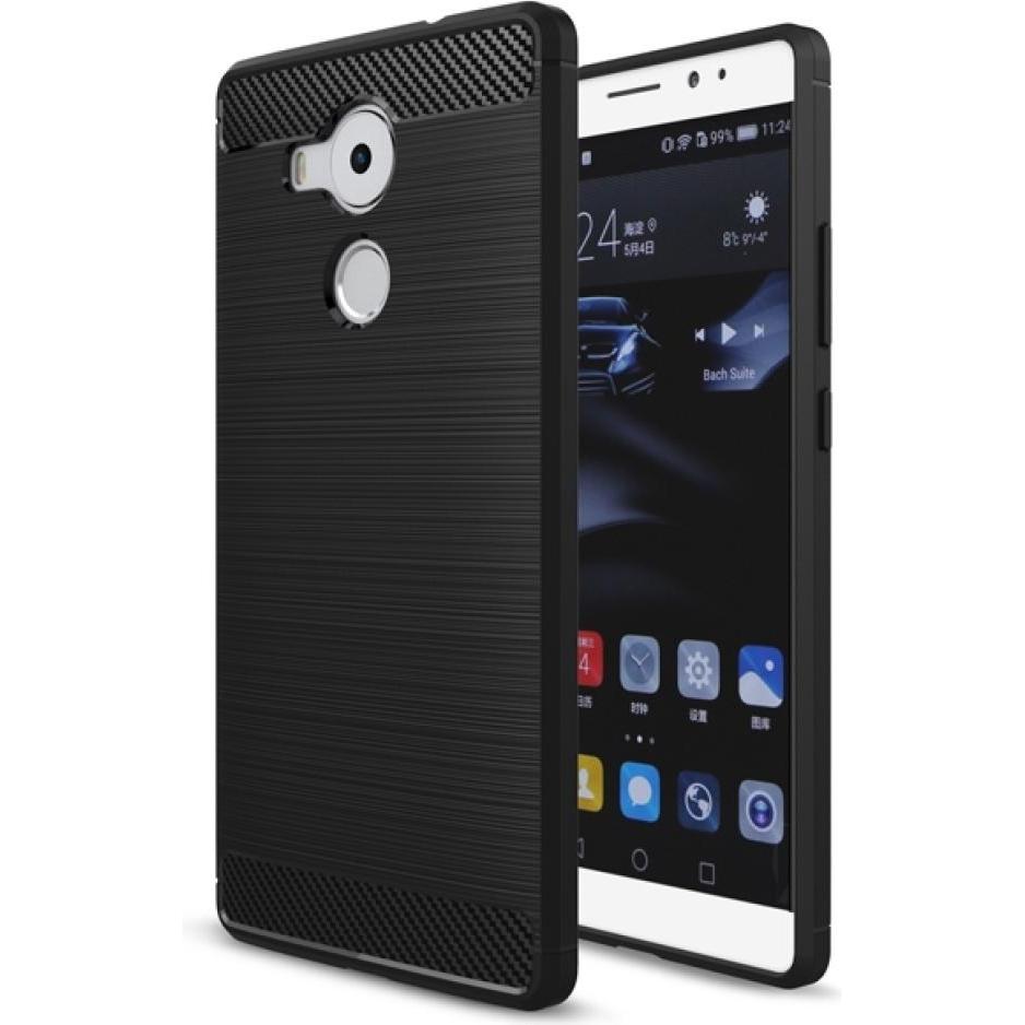 Thumbnail - Screenguard Huawei Mate 8 Hülle Carbon Brushed Soft TPU (Huawei Mate 8), Smartphone Hülle, Schwarz