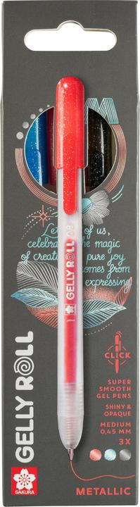 Immagine prodotto Sakura Roller Gelly Clicker (Blu, Metallico, Nero, Rosso, 3x)