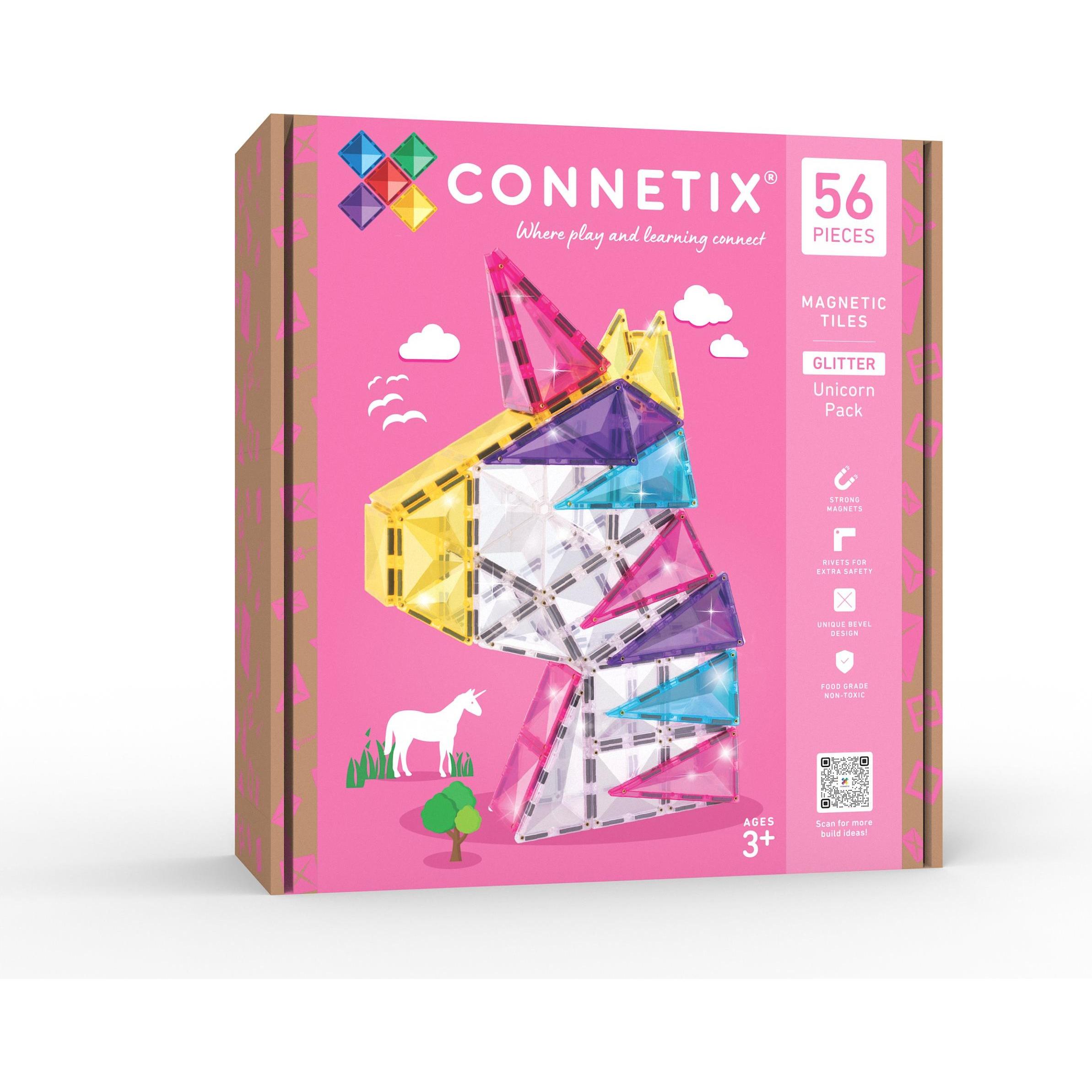 Connetix, Magneti, Glitter Unicorn Pack - magnetsaet - 56 dele (1 x)