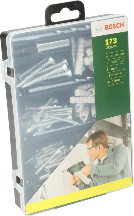 Actual product image Bosch Zubehör Fastening set 173 pieces, drill bits, dowels, screws, bits in sorting box (173 Screws per piece)