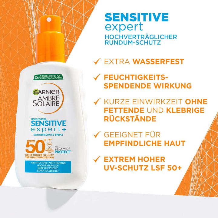 Actual product image Garnier Sensitive Advanced (Sun spray, SPF 50+, 150 ml)