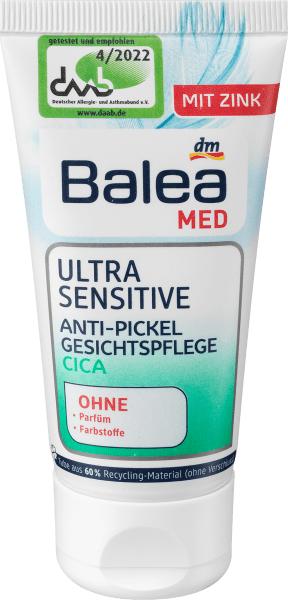 Produktbild dm Balea Med Ultra Sensitive Anti-Pickel (50 ml, 24h Creme)