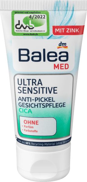 Produktbild dm Balea Med Ultra Sensitive Anti-Pickel (50 ml, 24h Creme)