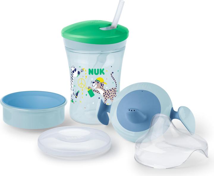 Produktbild NUK Trinklernset mit unterschiedlichen Trinkaufsätzen