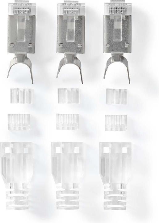 Immagine prodotto Nedis Spina RJ45 | RJ45 passante | FTP CAT7 fisso/incagliato | Dritto | Placcato oro | 10 pezzi (FTP, CAT7)