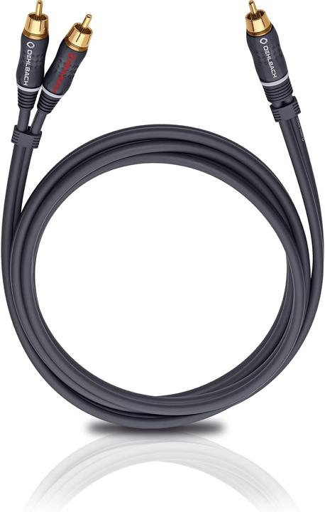 Produktbild Oehlbach D1C23712 Cinch Audio Y-Kabel (2x Cinch-Stecker - 1x Cinch-Stecker) 15.00m Anthrazit (15 m, Cinch Kabel)