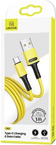 Image du produit Usams Câble U52 USB-C 2A Fast Charge 1m żółty/yellow SJ436USB03 (US-SJ436) (1 m, USB 3.2 Gen 1)