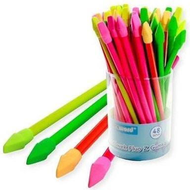 Immagine prodotto Penword Fluo-Bleistift mit Pfeilradierer (48 Stück) (48x)