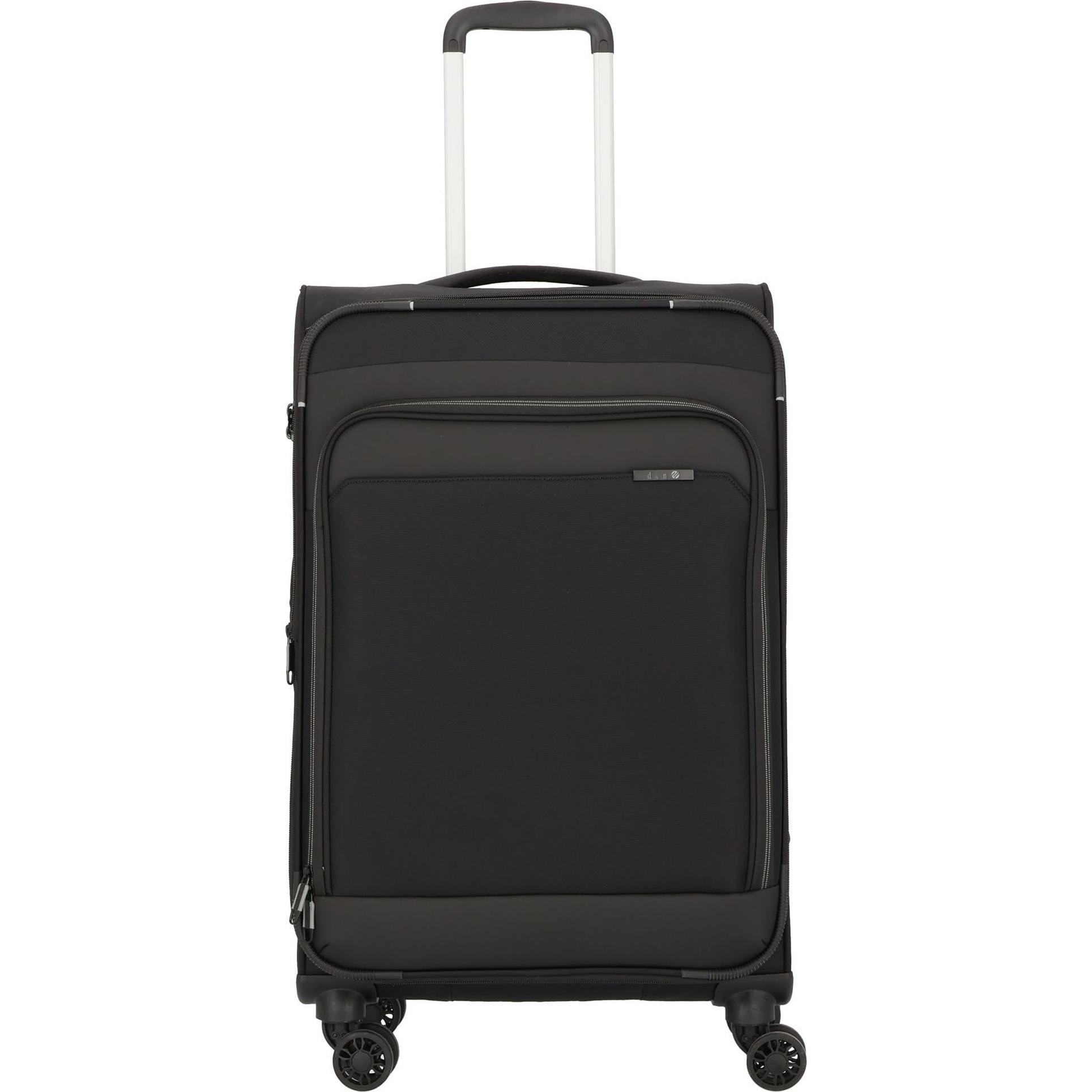 Thumbnail - D&N, Koffer, Travel Line 9504 4 Rollen Trolley M 67 cm mit Dehnfalte, Schwarz, (67 l, M (50 - 90l))