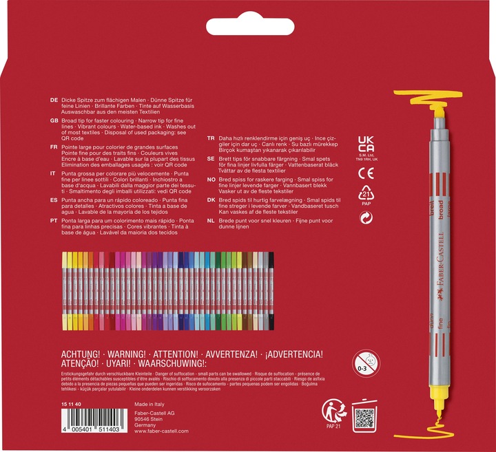 Actual product image Faber-Castell Double fibre painter (Multicoloured, 40 x)