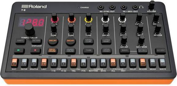 Actual product image Roland Aira T-8 Beat Machine with headphones
