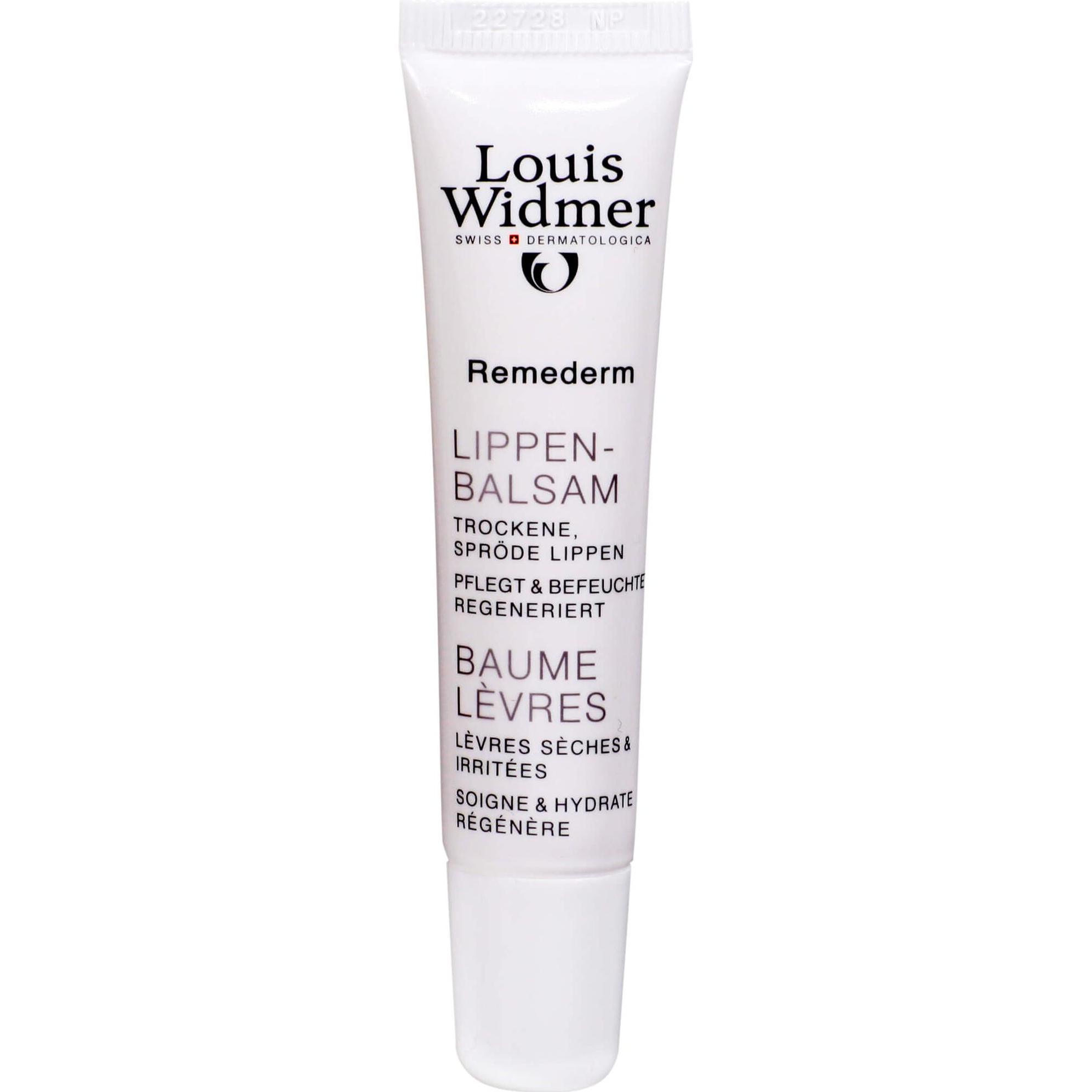 Louis Widmer, Lippenpflege, Remederm Lippenbalsam unparfümiert (Balsam, 15 ml)