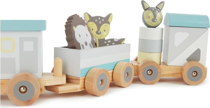 Produktbild Bieco Nachziehspielzeug Eisenbahn mit Steckformen