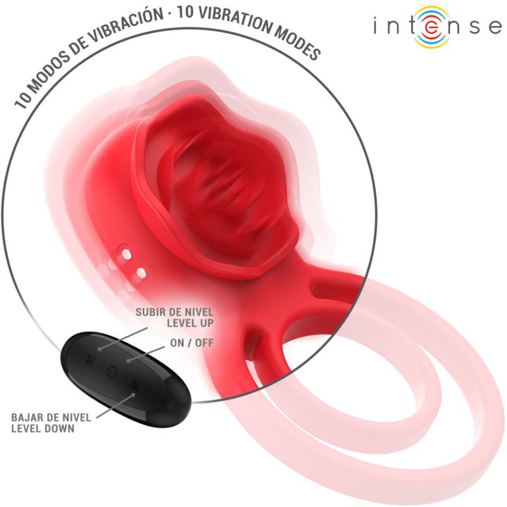 Produktbild Intense Gail Stimulator Rose 10 Vibrationen Rot Fernbedienung
