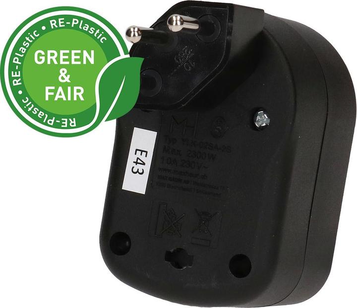 Actual product image Max Hauri ADAPT 2x Typ 13 schwarz drehbar Green+Fair (2x, Type 13)