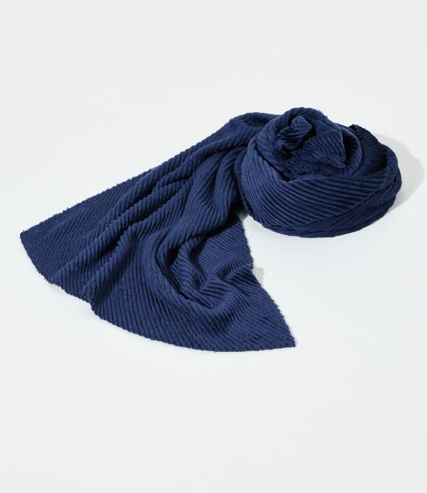 Produktbild Ulla Popken Chenille-Schal, feine Rippstruktur, flauschig weich