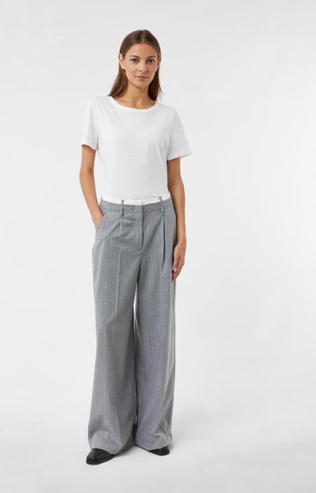 Produktbild Comma Hose Wide Leg-Nadelstreifenhose mit angesetztem Kontrastbund (44)