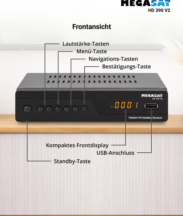 Produktbild Megasat HD 390 (DVB-S, DVB-S2)