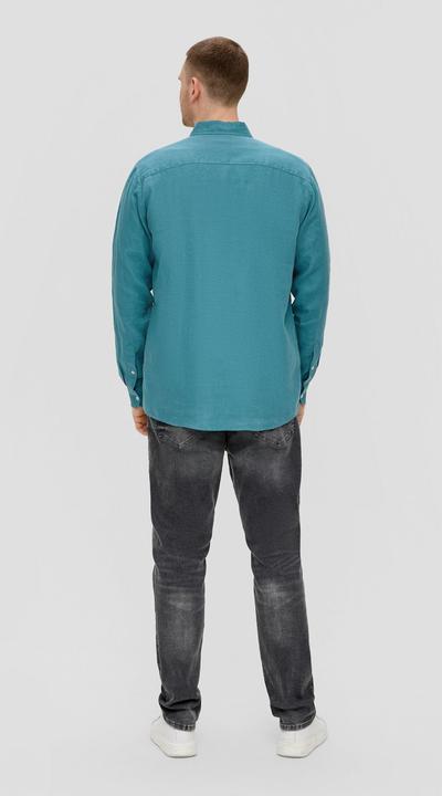 Produktbild S.Oliver Hemd Leinenhemd mit Button-Down-Kragen (XXL)