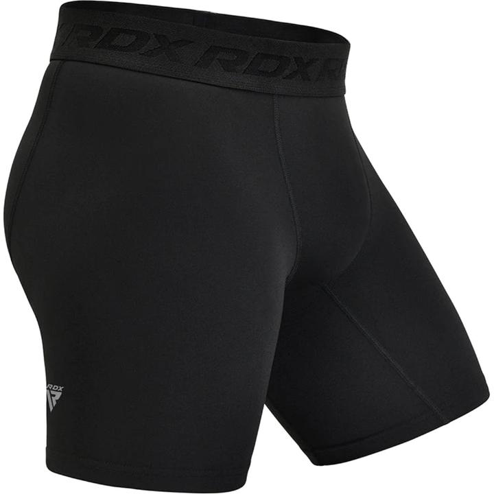 Actual product image Rdx Clothing T15 Compression Shorts Black-L (L)