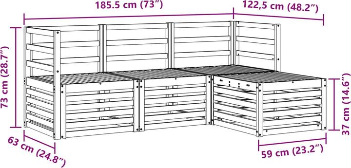 Produktbild vidaXL Outdoor-Sofa