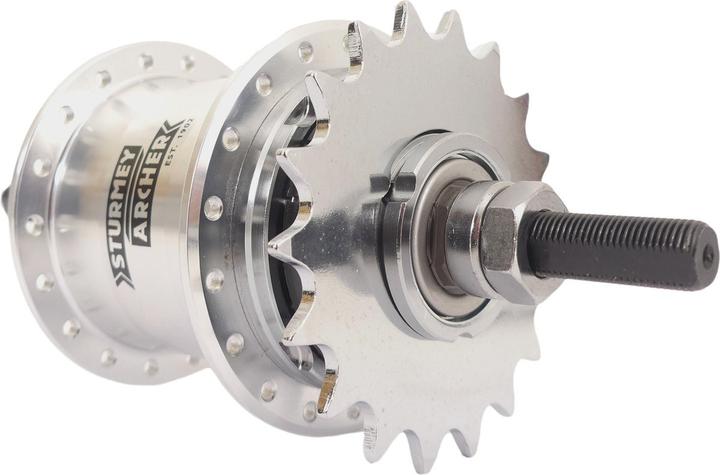 Produktbild Sturmey Archer A2 Automatic 2 speed vrijloopnaaf 36 gaats - zilver
