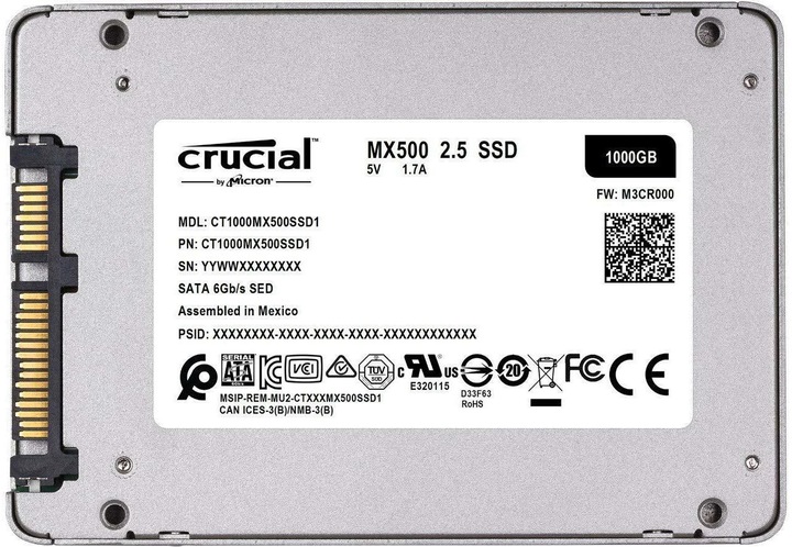 Produktbild Crucial Mx500 (1000 GB, 2.5")