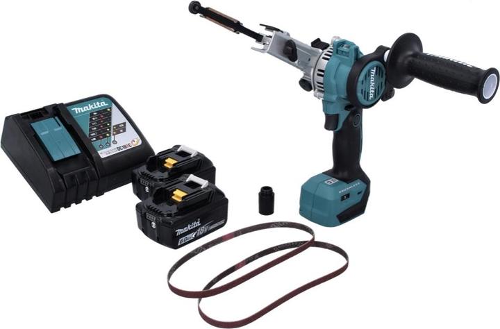Image du produit Makita DBS 180 RG Lime à bande sans fil 18 V 9 x 533 mm Brushless + 2x batterie 6,0 Ah + chargeur (Ponceuse à bande)